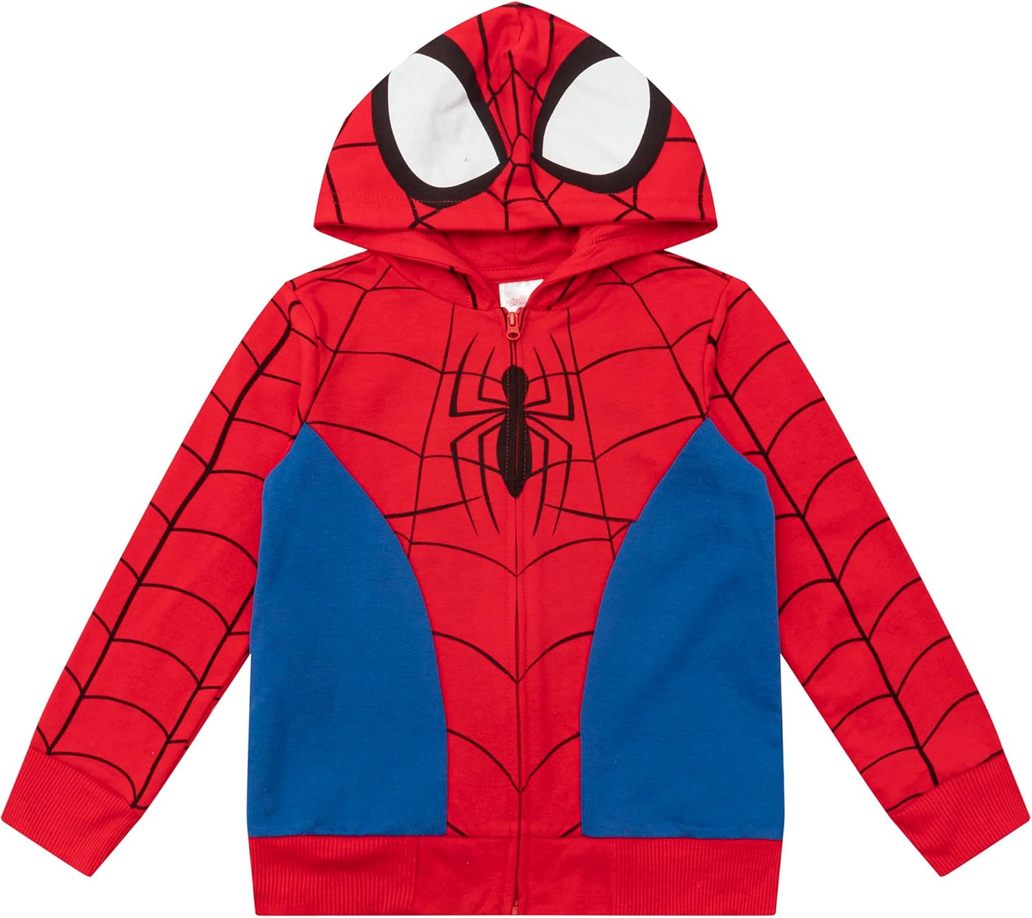 Marvel Spider-Man Boys Zip-Up Fleece Hoodie for Toddlers Cool Action