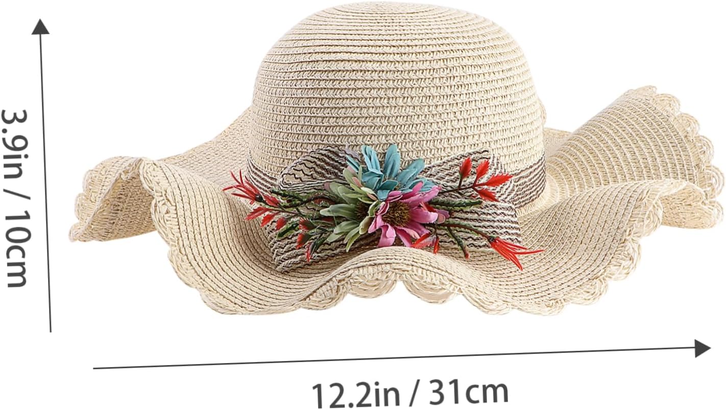 LIFKOME Boys and Girls Straw Hat Soft Breathable UV-Protective