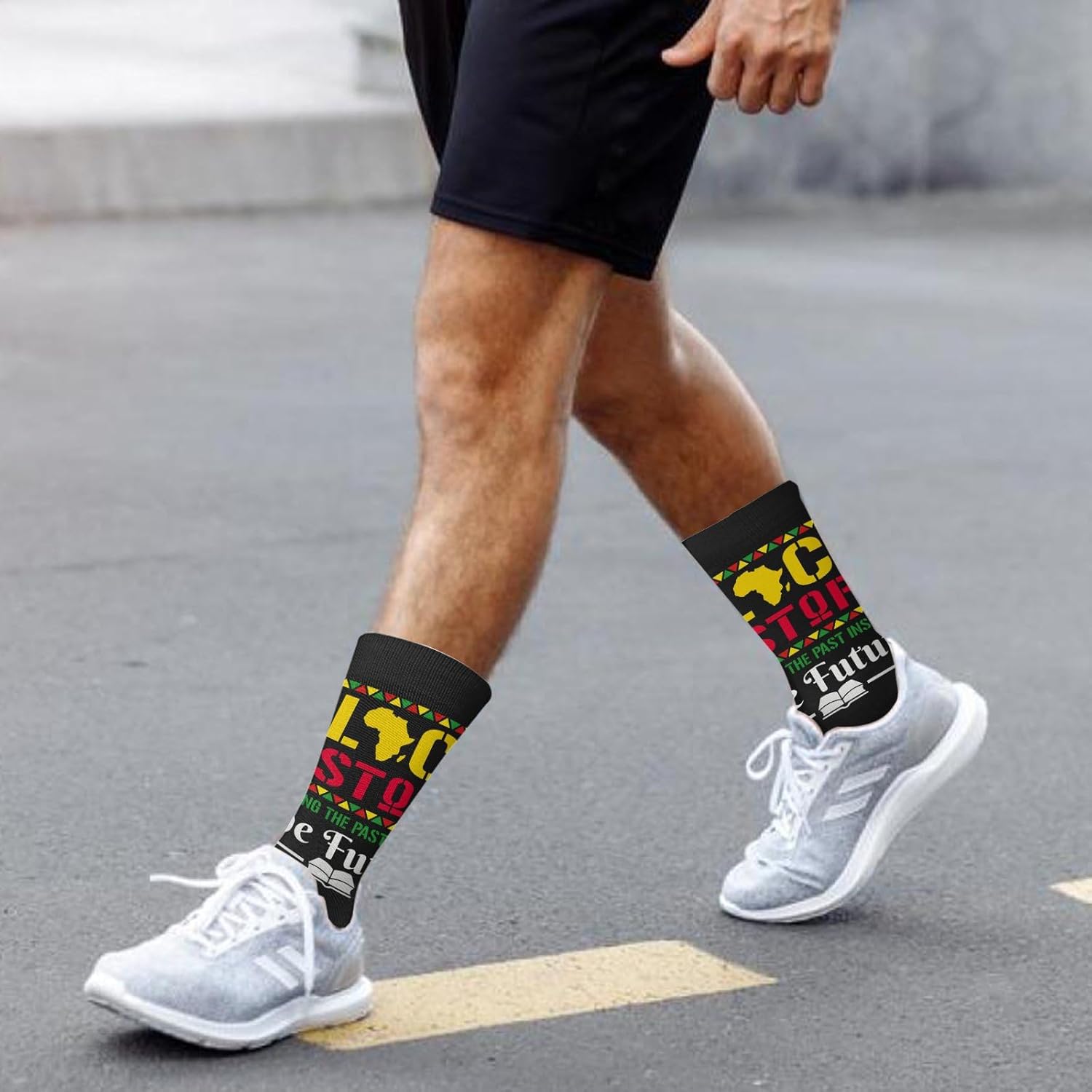 CasualGoalDelve DeepFun Teacher Socks Black History Month