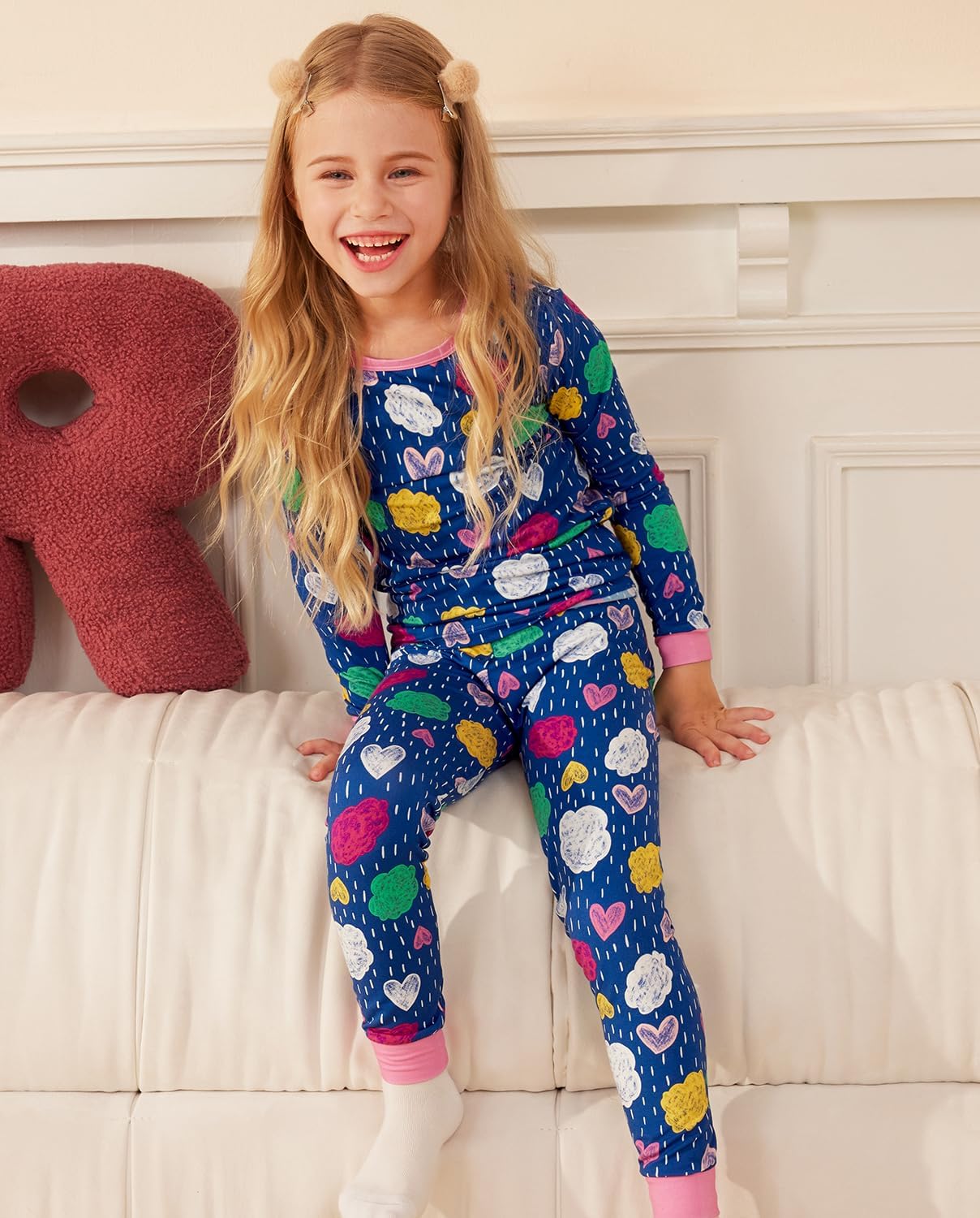 Bamboo Viscose Toddler Girls Pajama Set