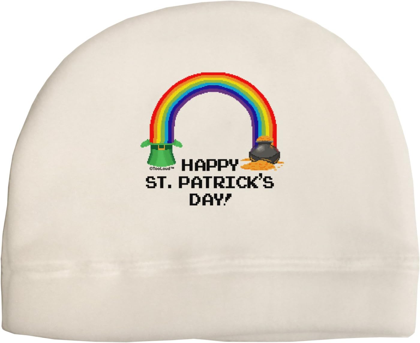 TooLoud St Patricks Day Pixel Beanie Cap for Kids