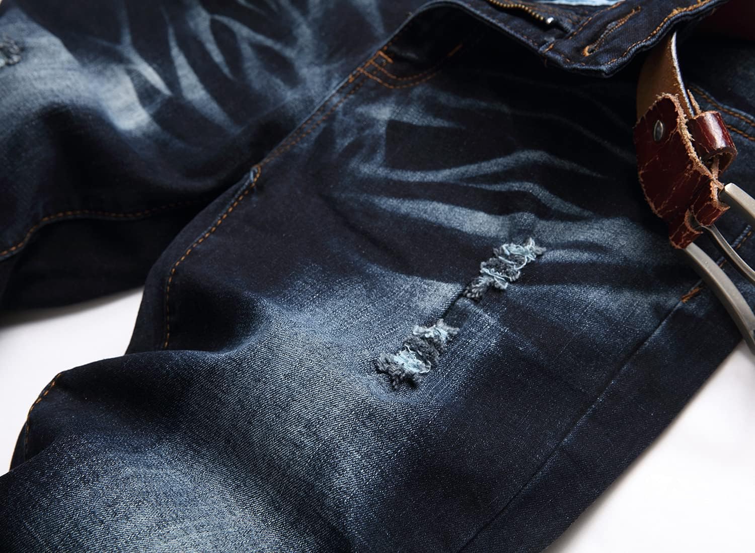 Stylish Slim Fit Mens Jeans - Premium Stretch Ripped Jeans for Men