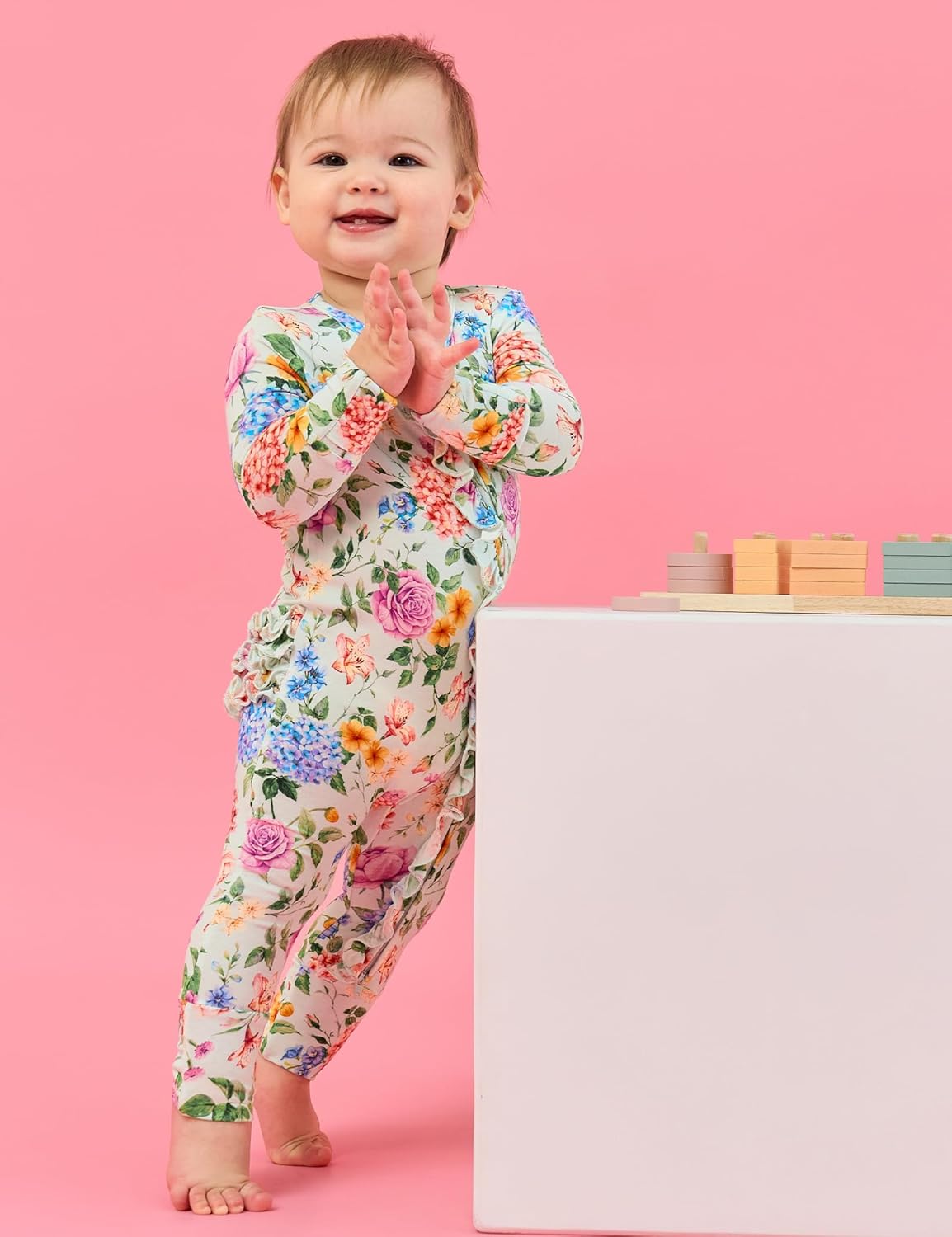 EASWEET Bamboo Viscose Pajamas for Baby Girls Soft Stretchy and Adorable