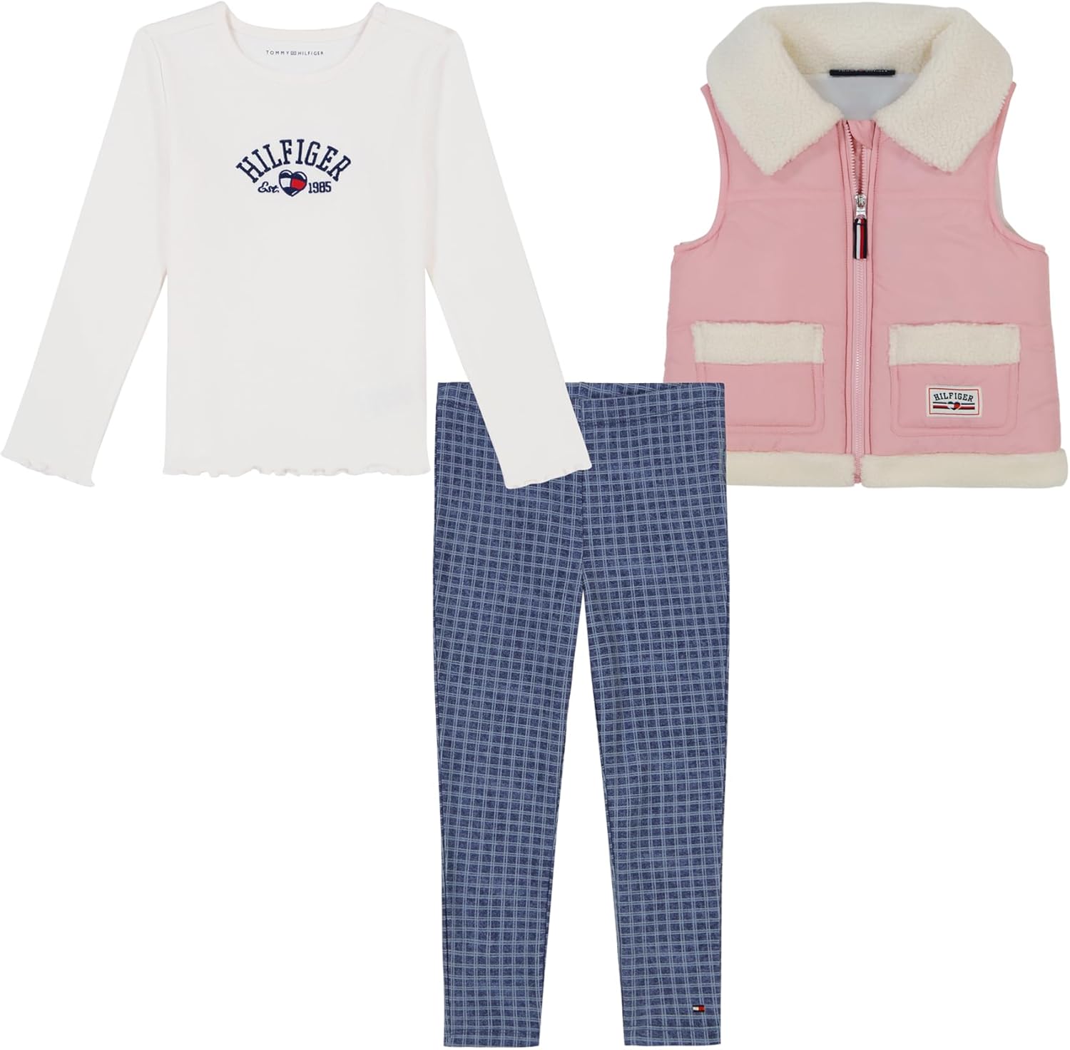 Stylish 3pc Puff Vest Pant Set for Tommy Hilfiger