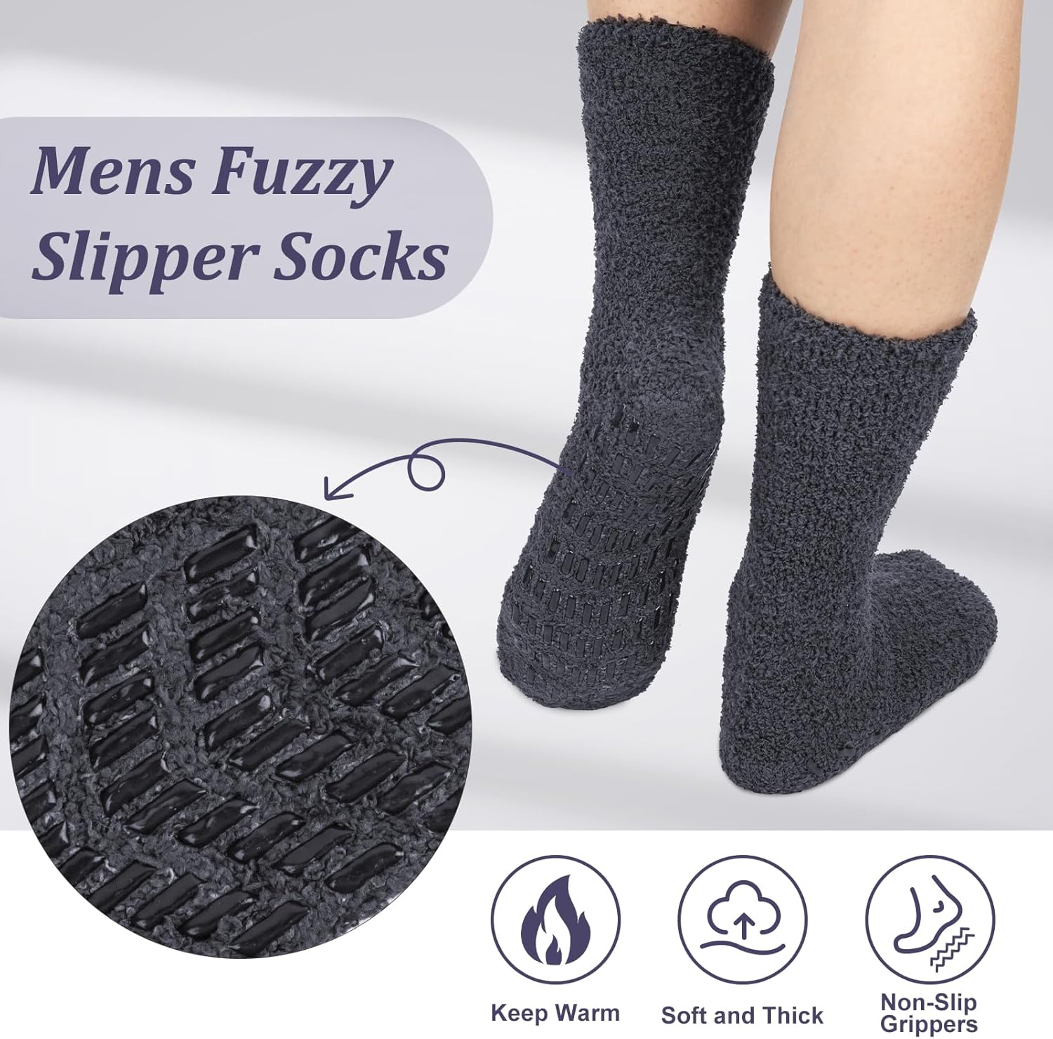 Mens Fuzzy Socks for Winter Cozy Comfort