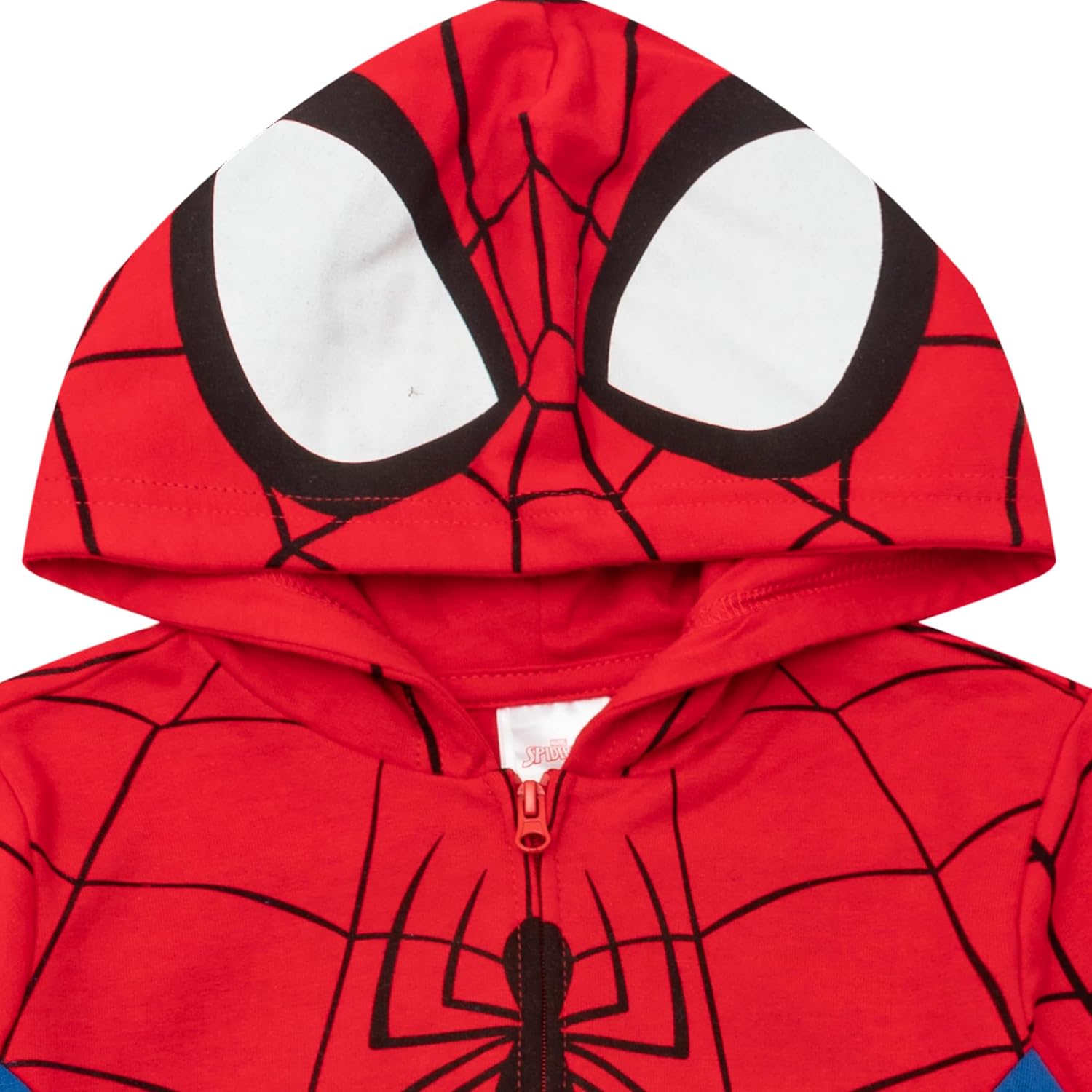 Marvel Spider-Man Boys Zip-Up Fleece Hoodie for Toddlers Cool Action