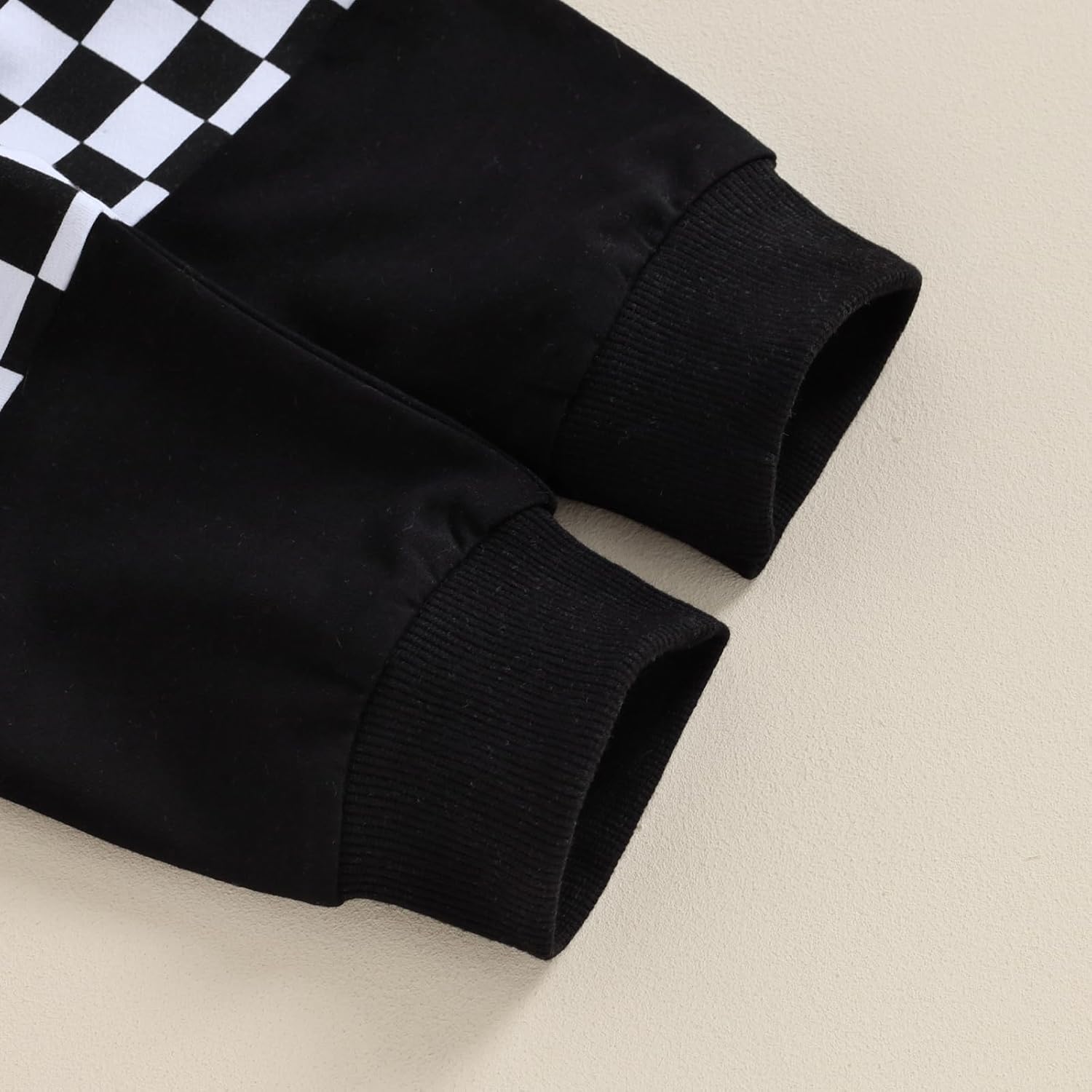Fall Winter Toddler Baby Checkered Sweatsuit