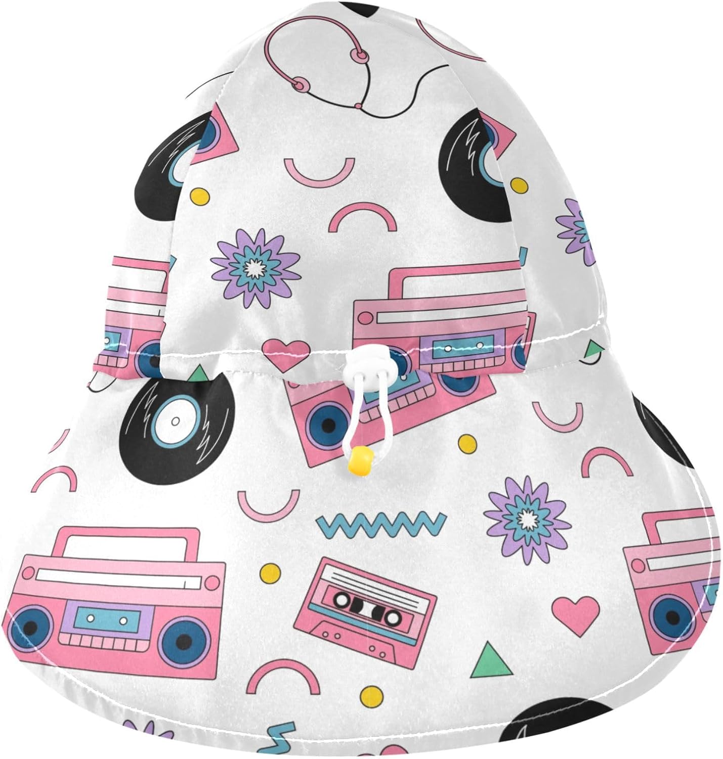 Retro Music Records Audio Tapes Baby Girls Hats Caps