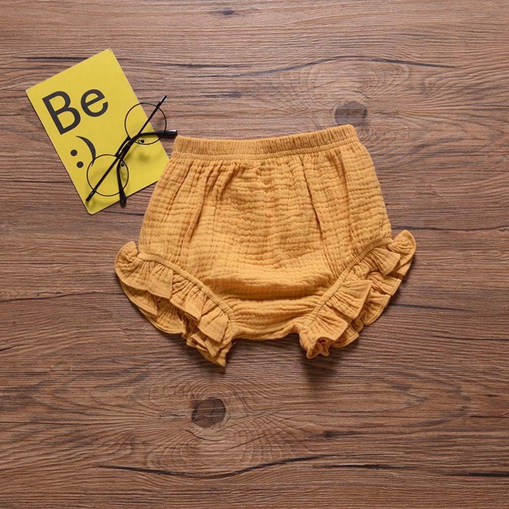 EISHOW 3PC Cotton Linen Blend Shorts for Toddlers