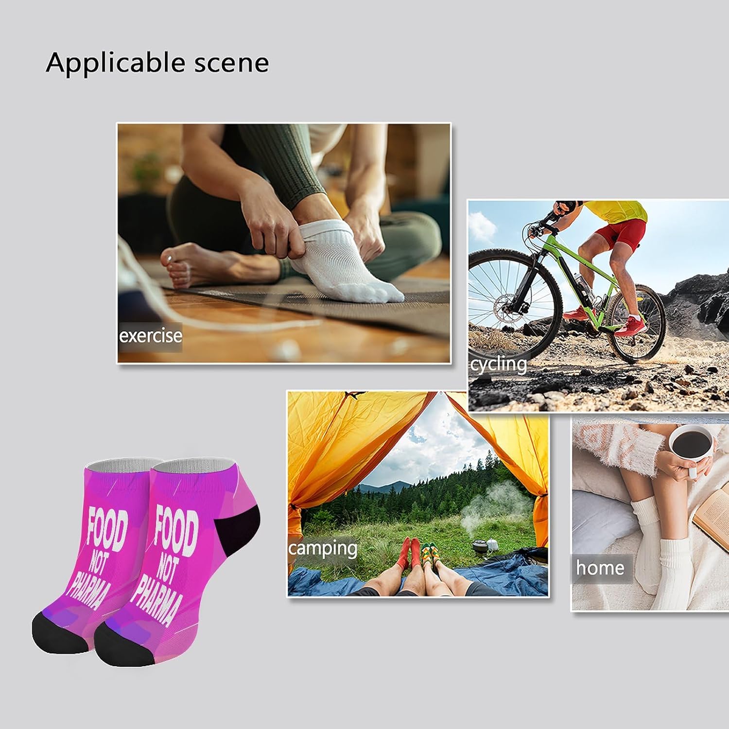 Mens Lightweight Kawaii Ankle Socks