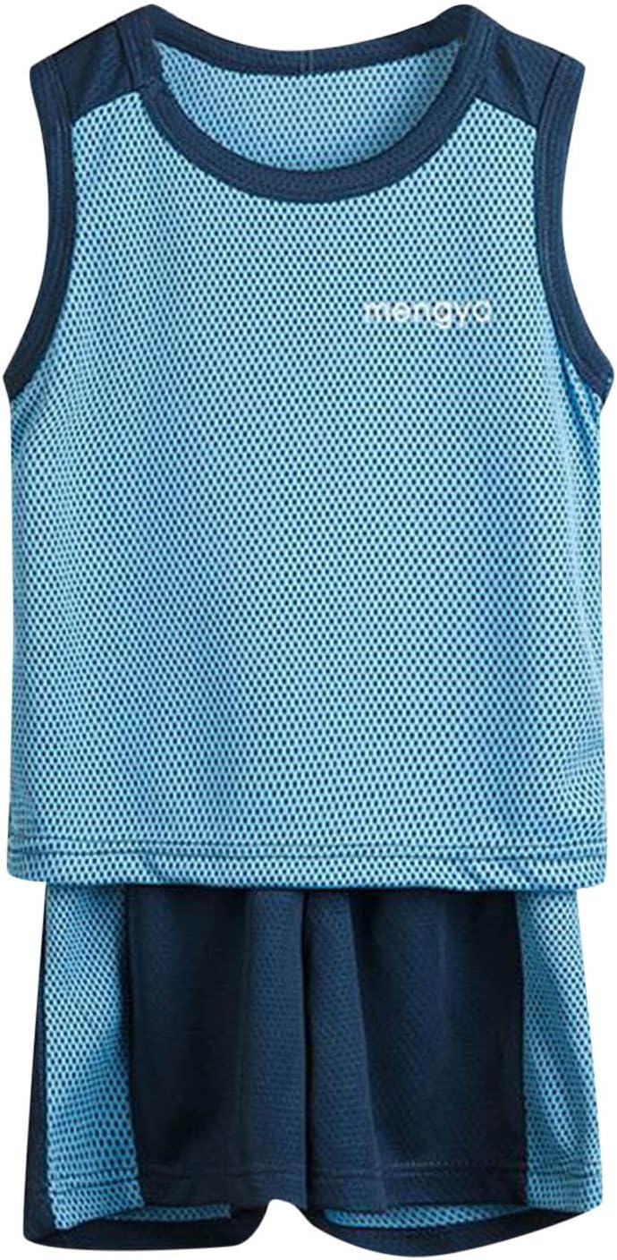 AMIMOJY Toddler Boys Girls Summer Sport Suit Set