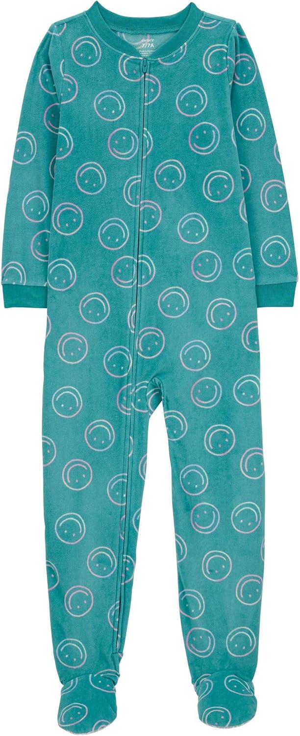 Carters Big Girls Footed Microfleece PJs Sleeper Pajamas