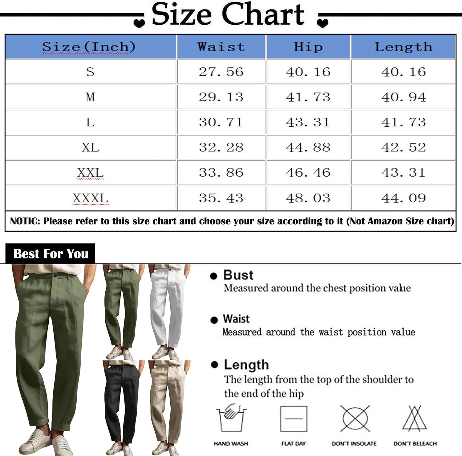 Durable Cotton Linen Pants for Men Lightweight and breathable