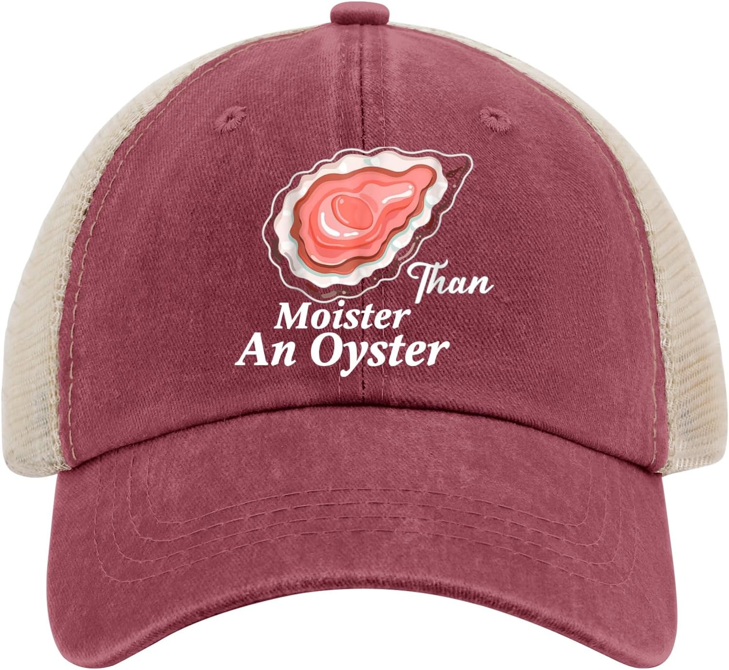 Moister Than an Oyster Funny Inappropriate Trucker Hat for Adults