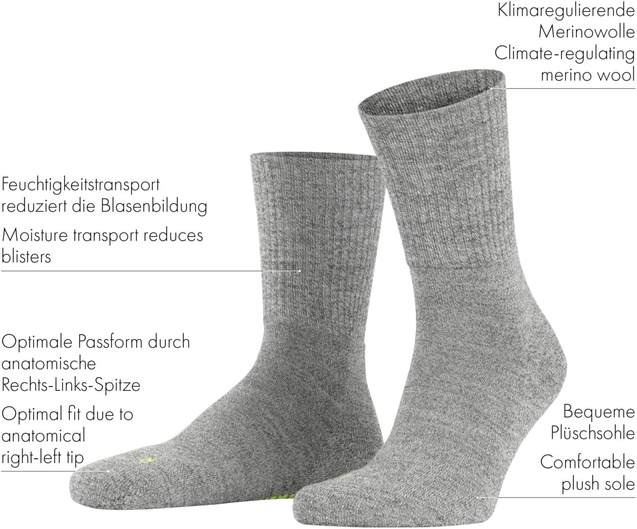FALKE Unisex Mid-Calf Thermal Socks