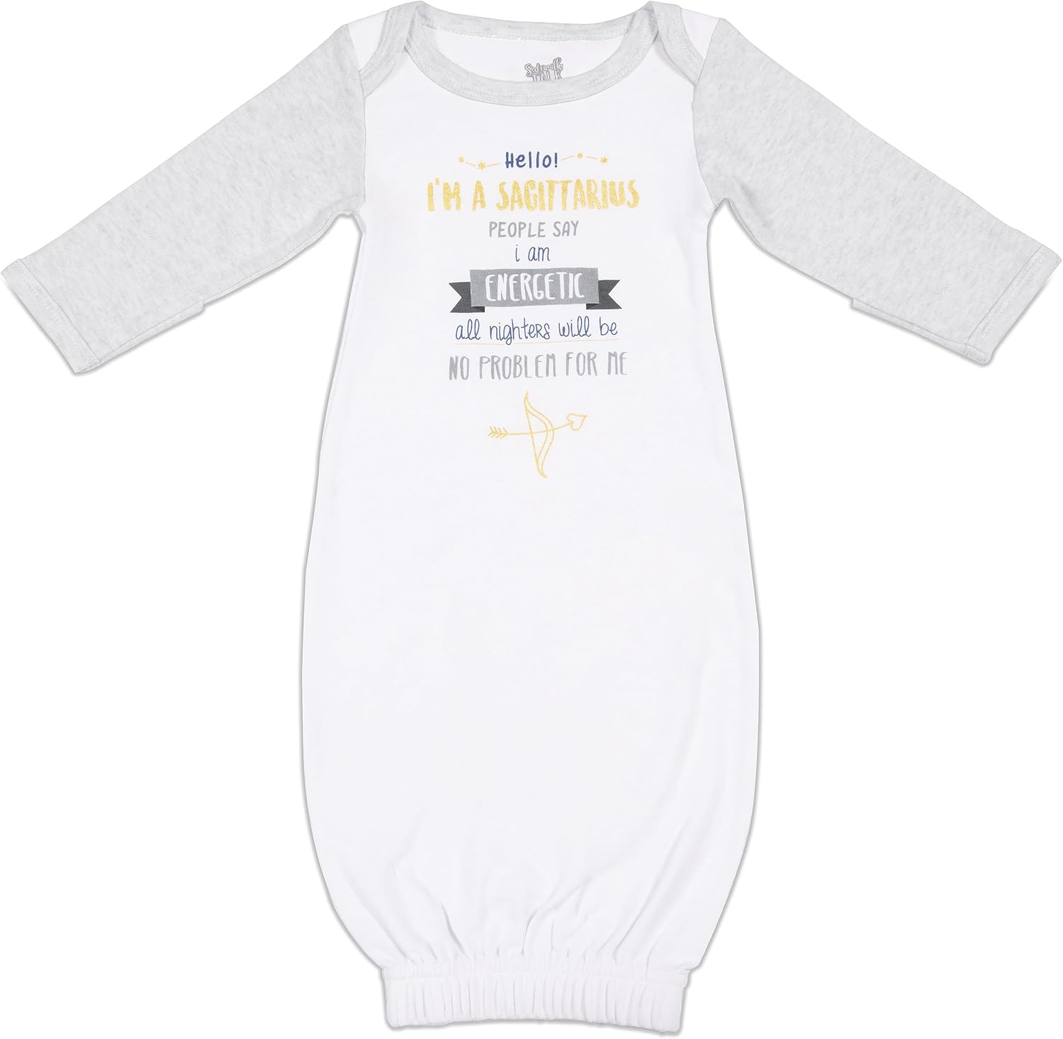 Cozy 100 Cotton Gown for 0-3 Month Babies