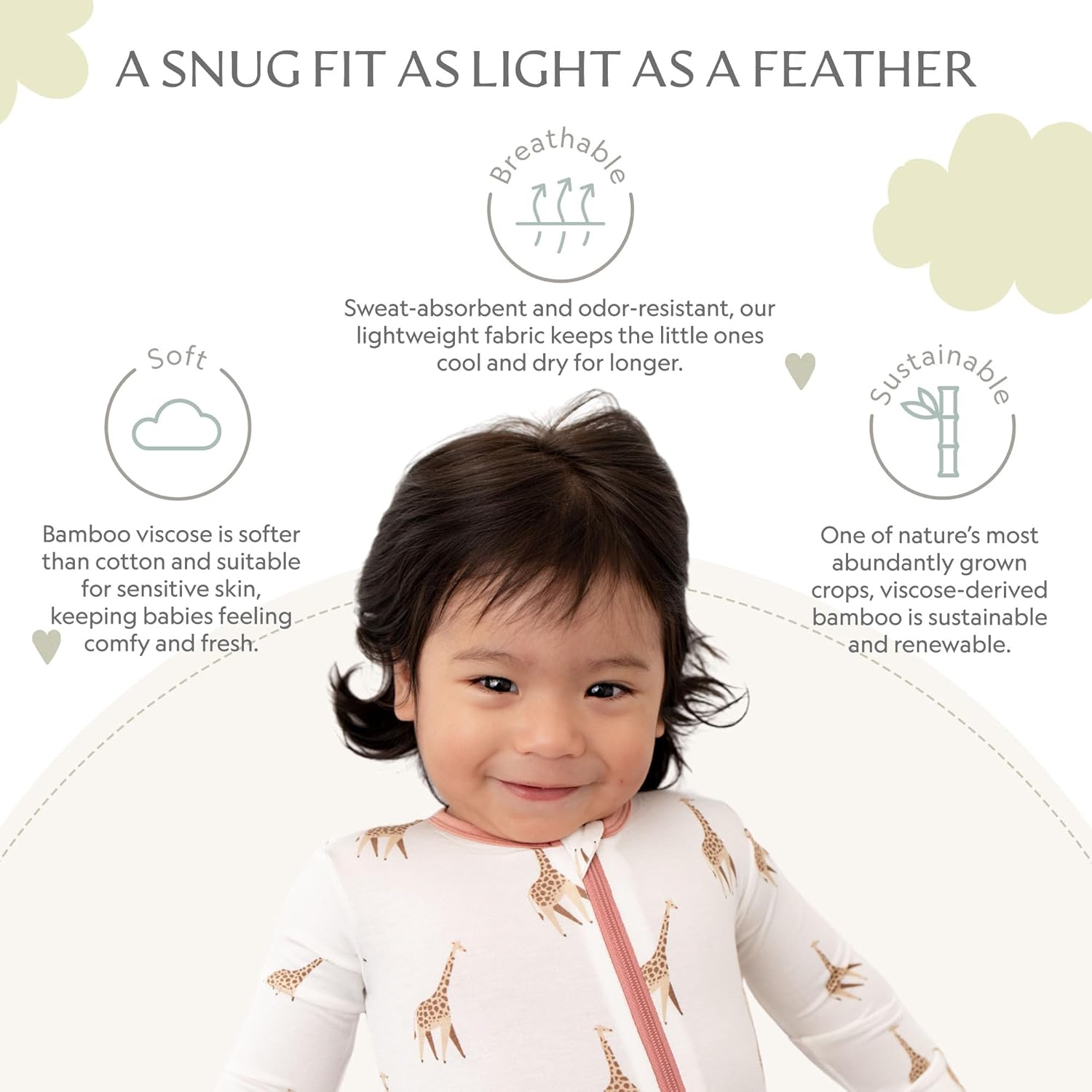 Bamboo Little Soft Baby Pjs for Girls