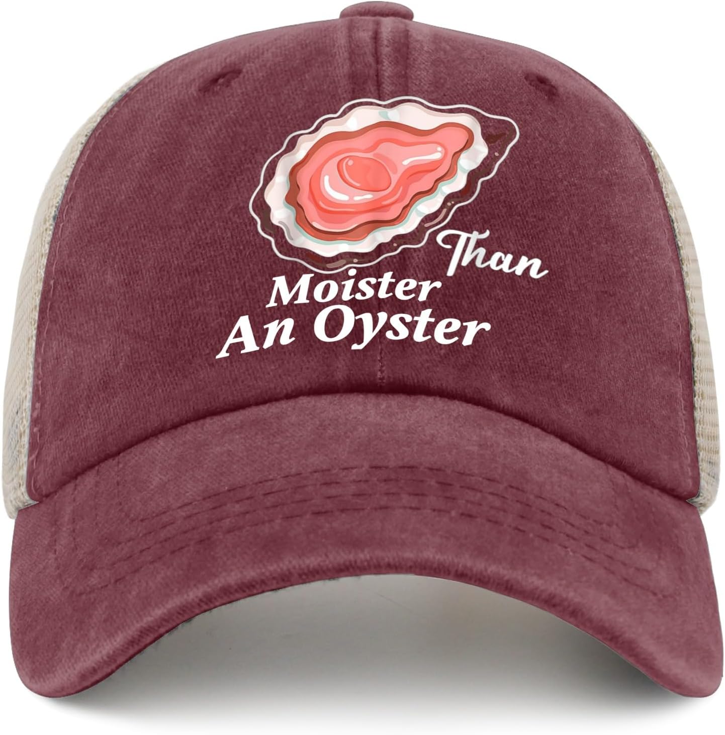 Moister Than an Oyster Funny Inappropriate Trucker Hat for Adults