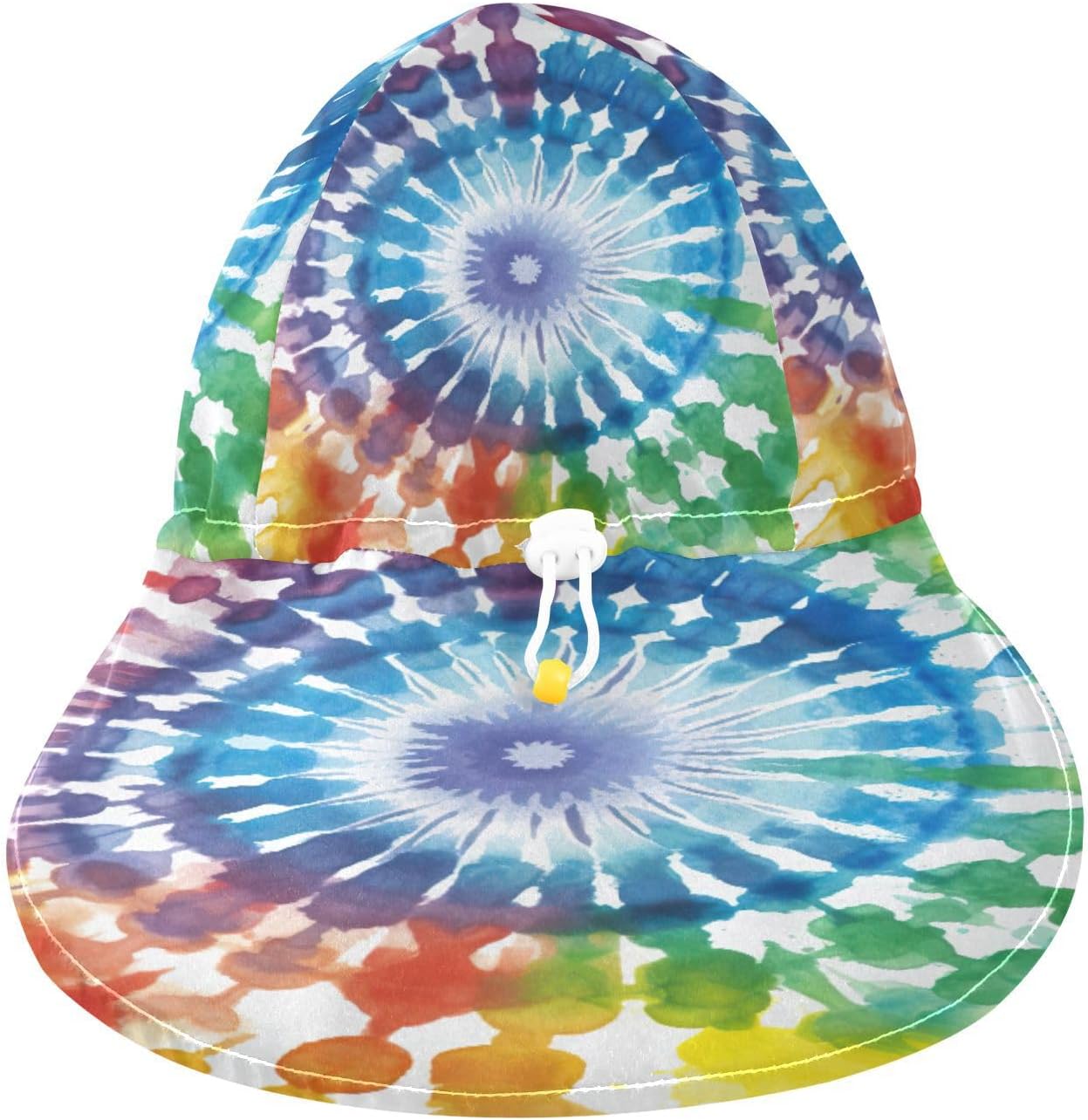 Adjustable Rainbow Tie-Dye Baby Sun Hat