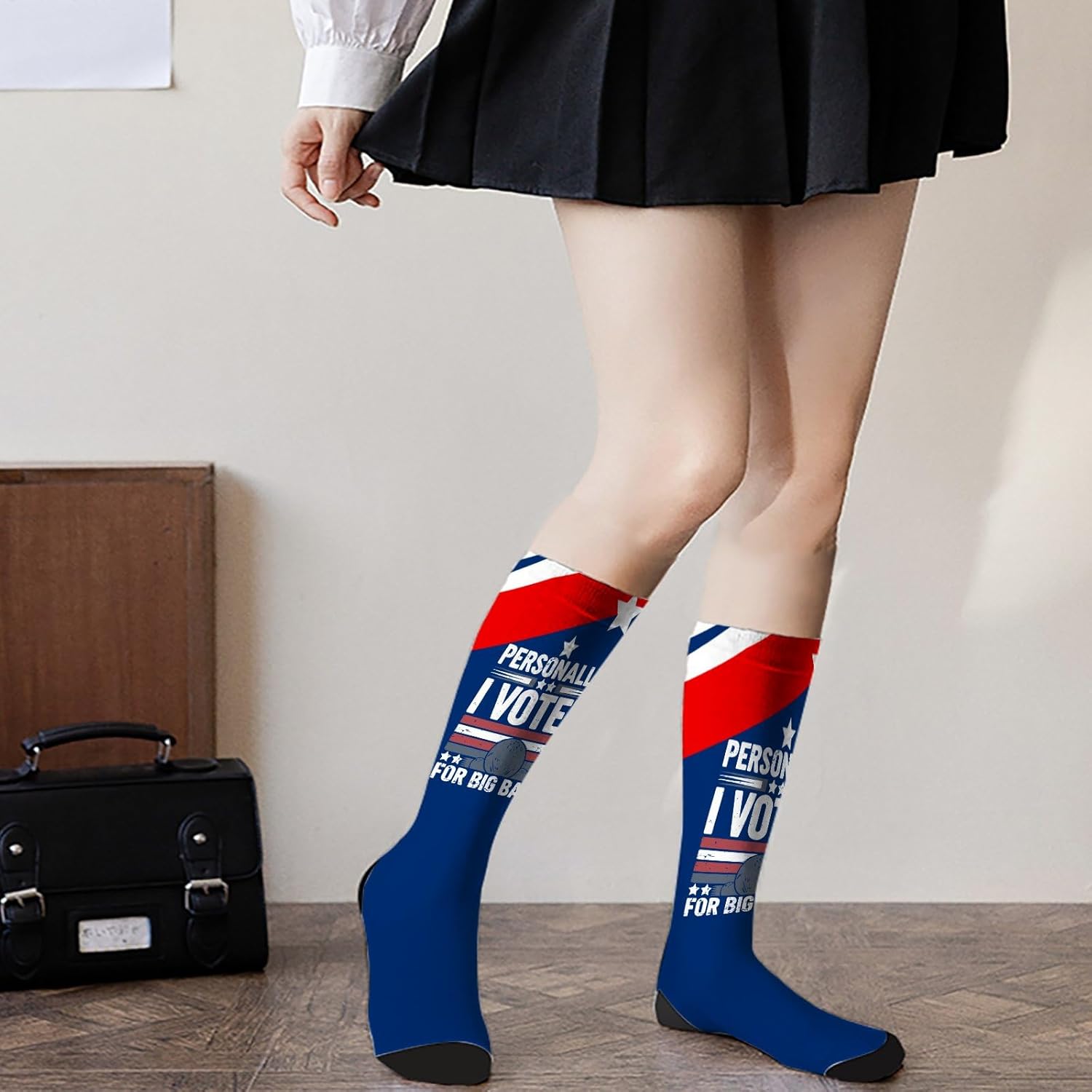 FunnyBoot Socks Liner Womens Mid Crew