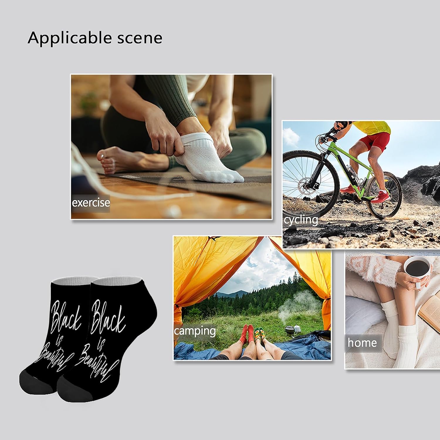 B Is for Brilliants Unique Black Ankle Socks for Girls