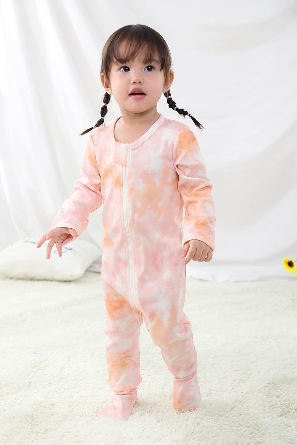 O2 BABY Baby Boys Girls Organic Cotton Zip-Front Sleepers PajamasPerfectComfySafeGold