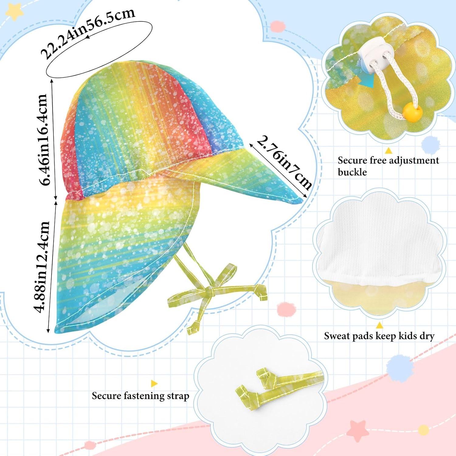 Green Glitter Toddlers Perfect_sun_hatUnisex_cool_with security