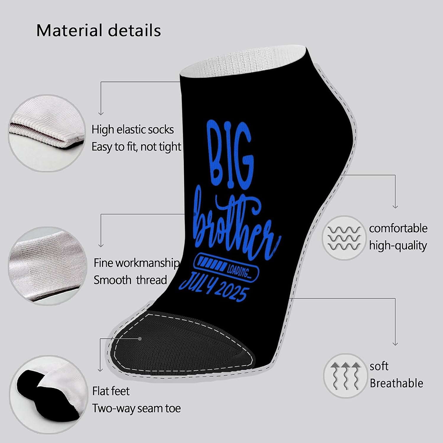 Adorable Hidden Mens Calf Socks for 2025 Baby Announcement
