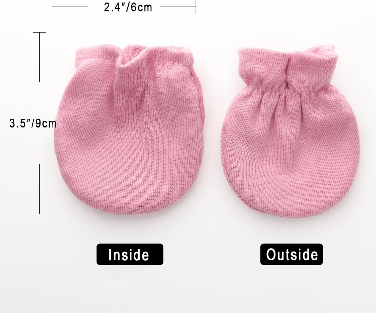 DRESHOW Organic Cotton No Scratch mittens for Babies