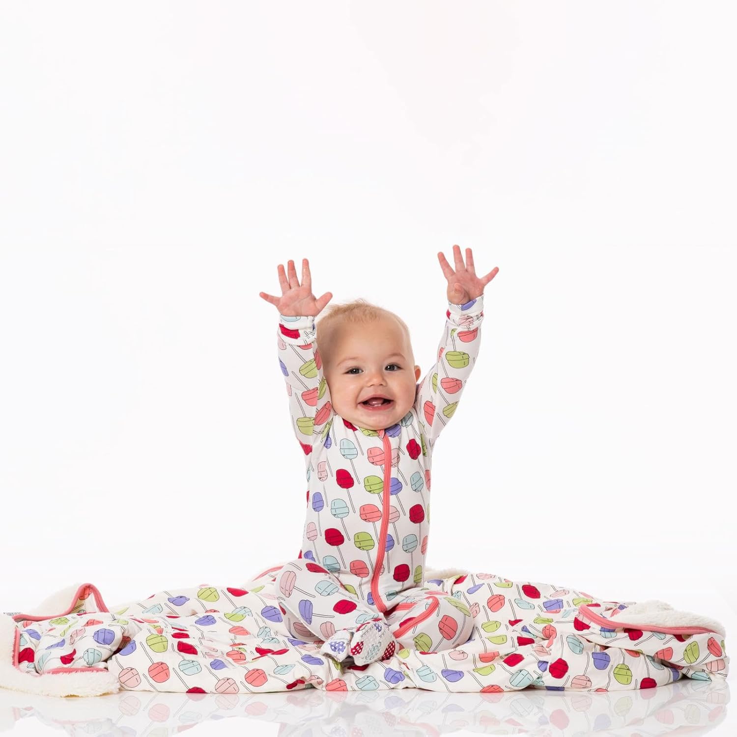 KicKee Print Footie with Zipper 90s Style Ultra Soft Pajamas