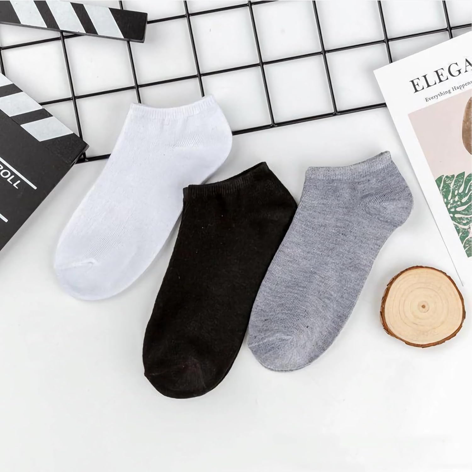 RICHBULL 200 Pairs Thin Low Cut Ankle Socks for Men Women