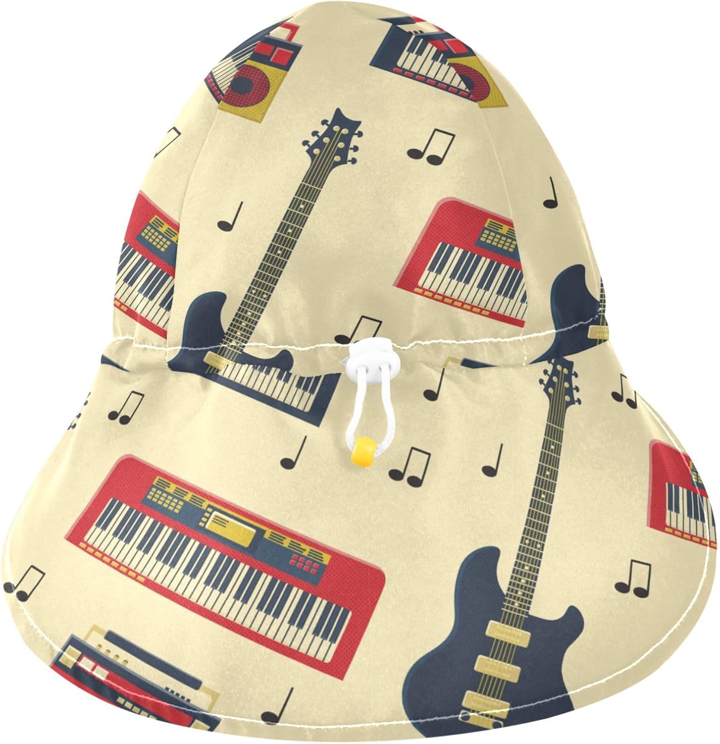 Retro Guitar Sunhat for Toddlers Protection and Style