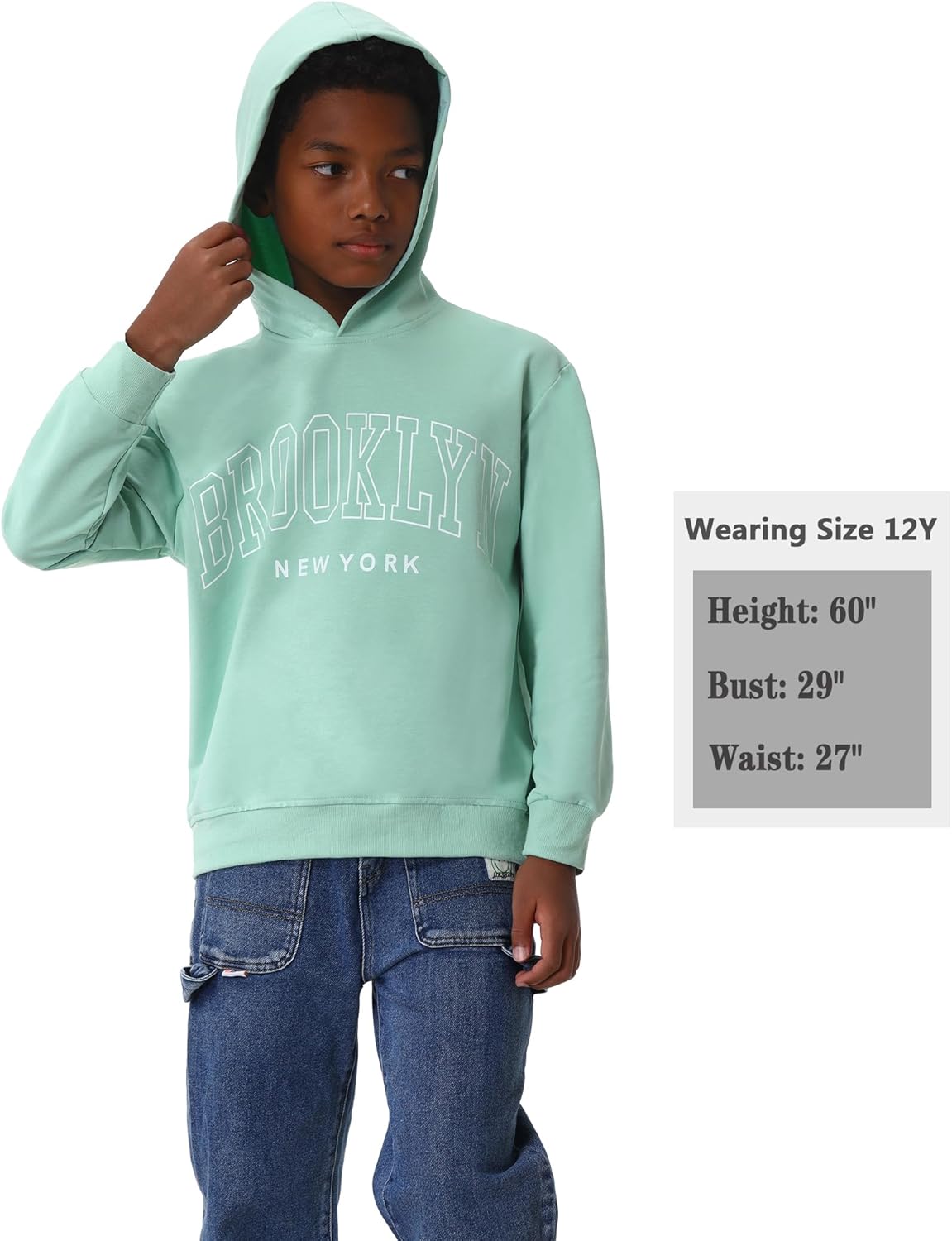 EXARUS 3 Pack Boys Hoodie Letter Print Sweatshirt Kids Graphic Long Sleeve