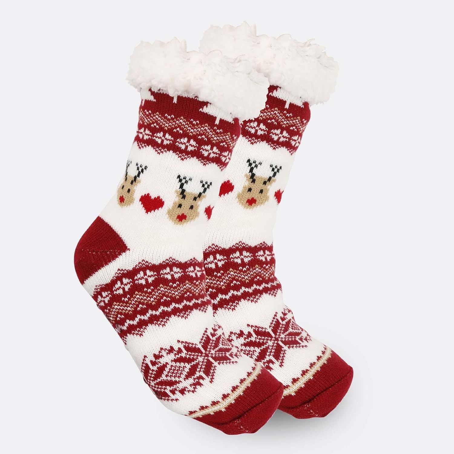 Fuzzy Christmas Socks for Women - Cozy High Ankle Socks