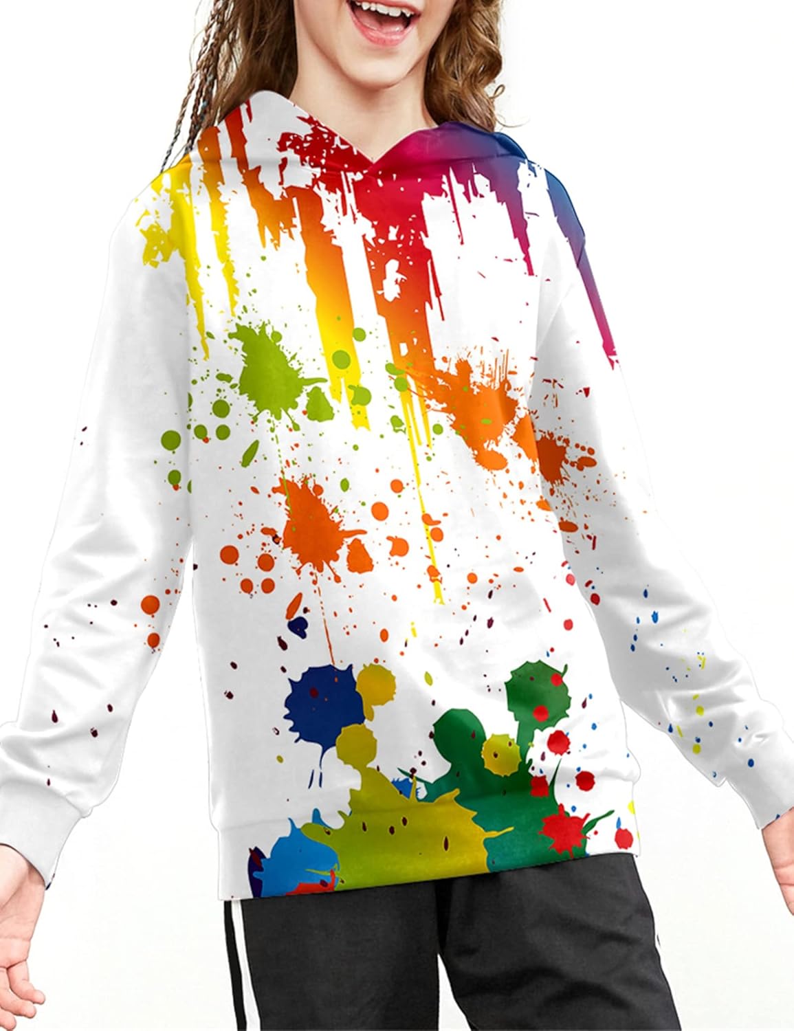 Linnhoy 3D Printed Kids Hoodies 6-15 Years