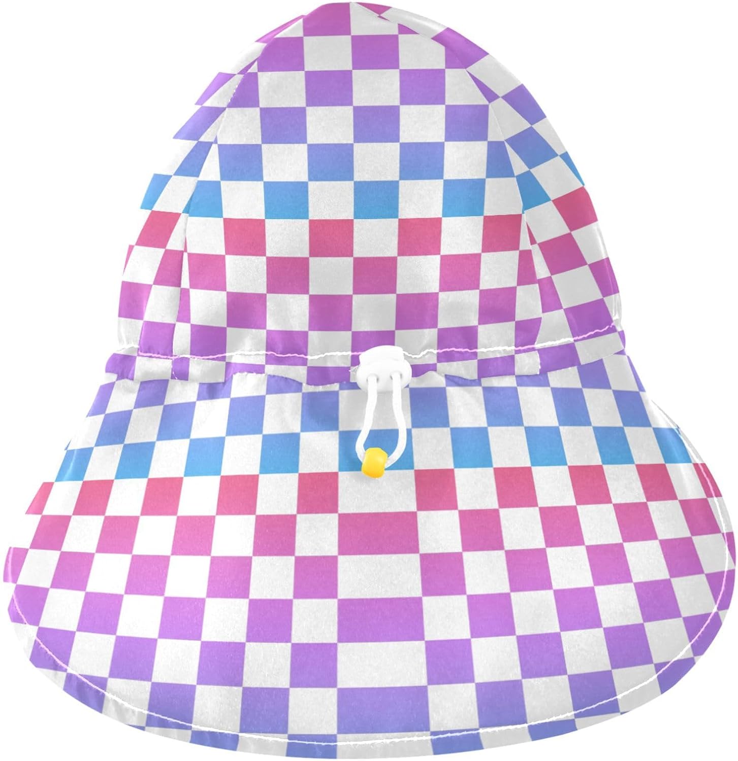 Gradient Red Blue Checkered Plaid Toddler Hat