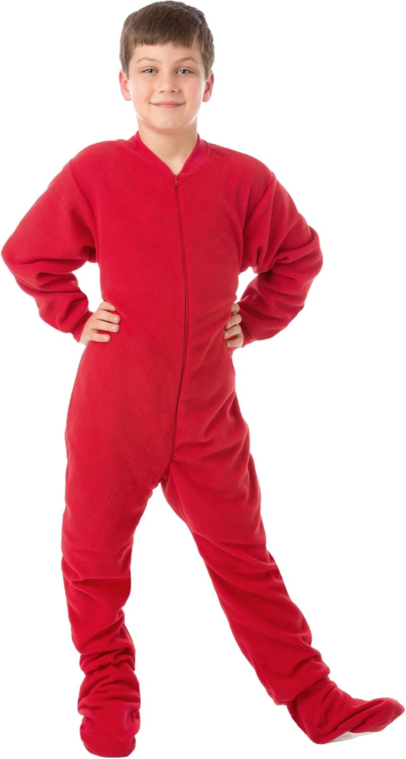 Big Feet Pajama Red Fleece Onesie