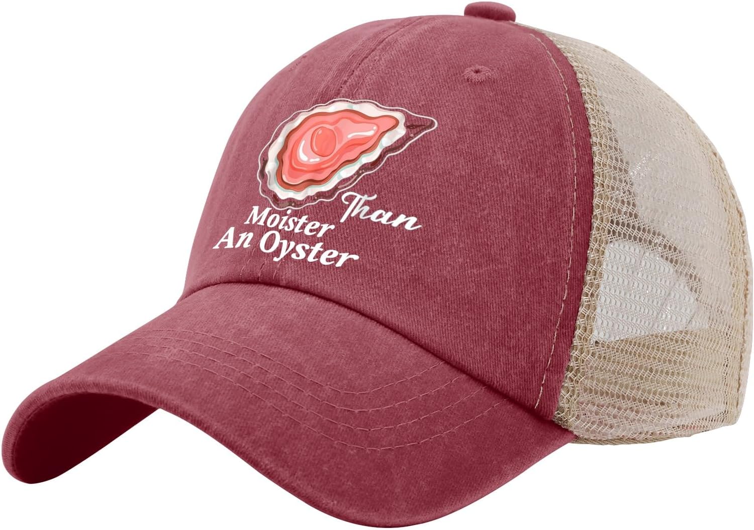 Moister Than an Oyster Funny Inappropriate Trucker Hat for Adults