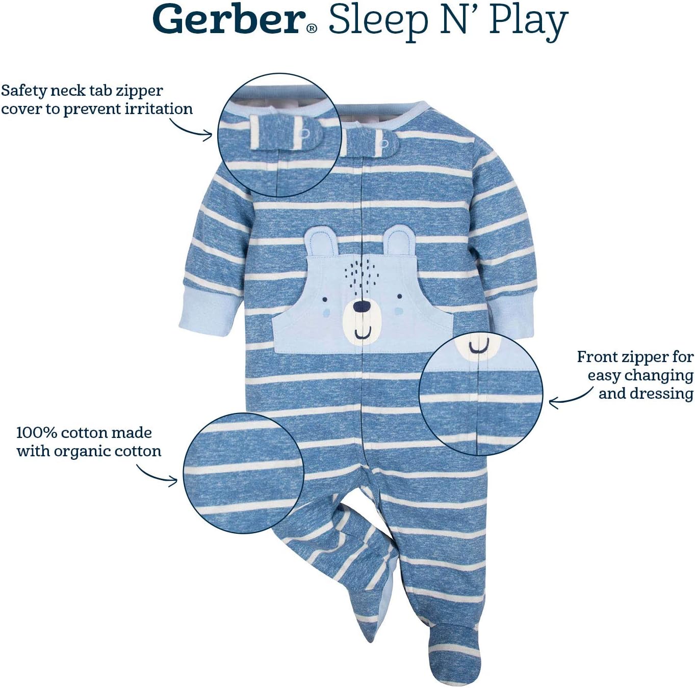 Gerber Baby Girls Sleep N Play 2-Pack