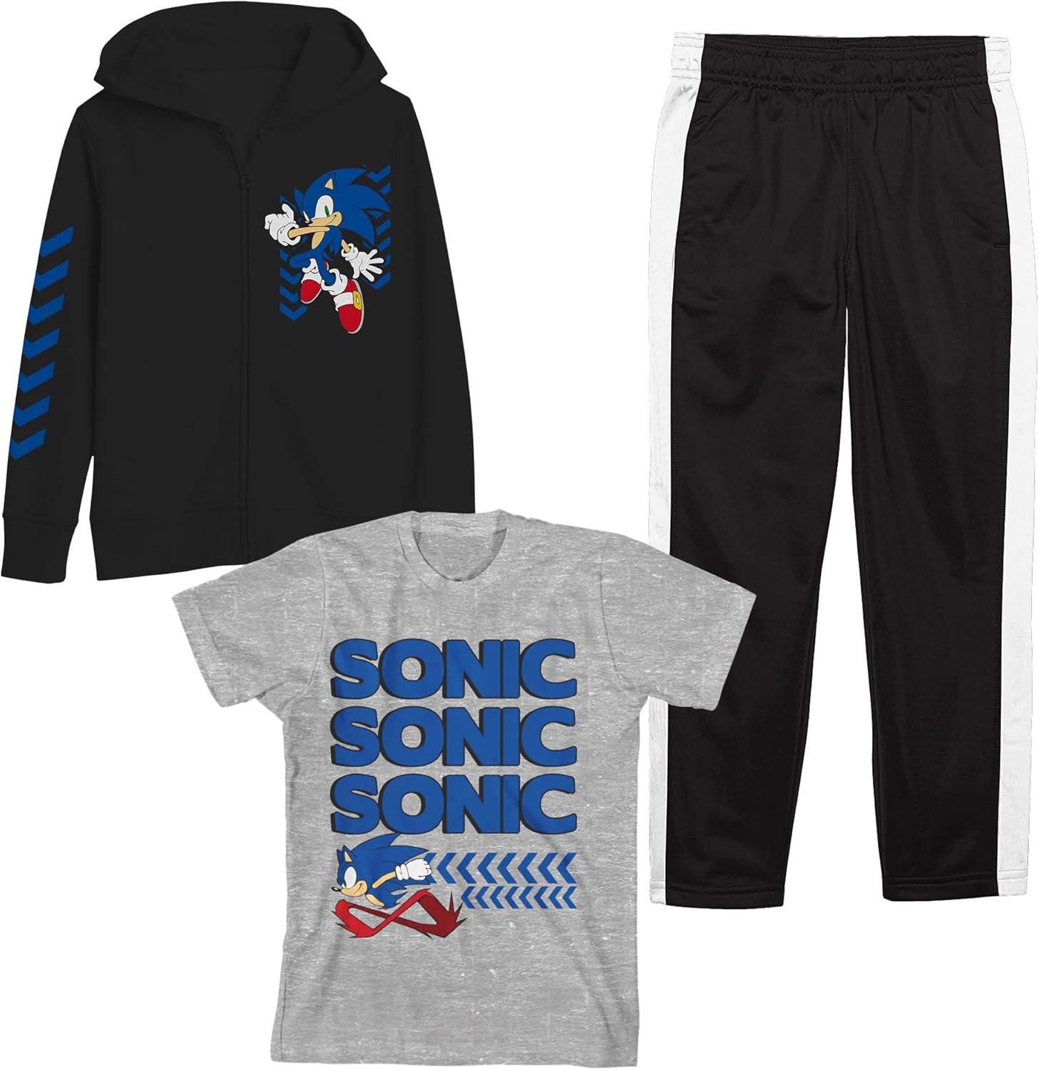 Youth Boys Sonic 3-Piece Set hinting at a logo or character