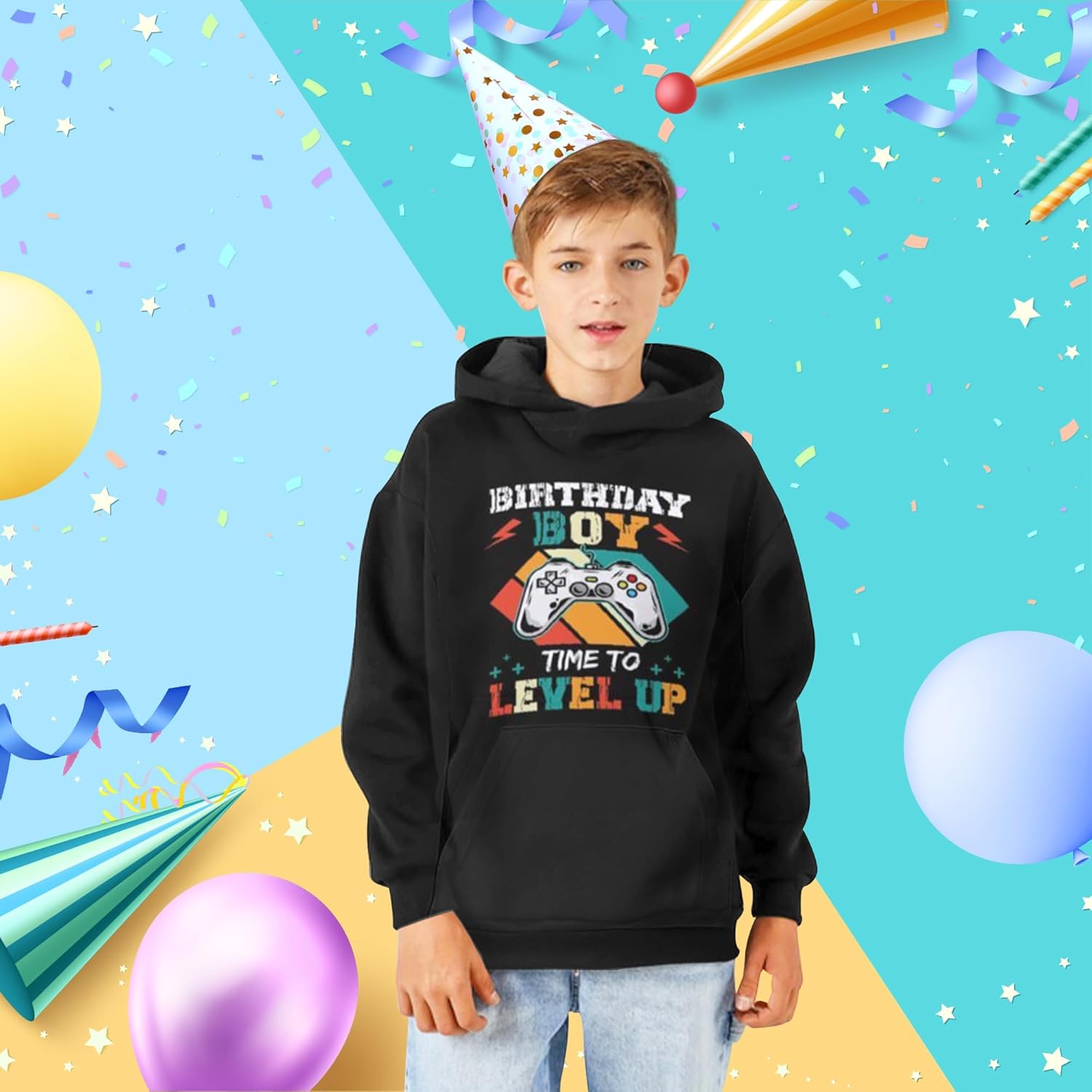 boys girls 3D Print Pullover Hoodie with a Purchasable Pocket