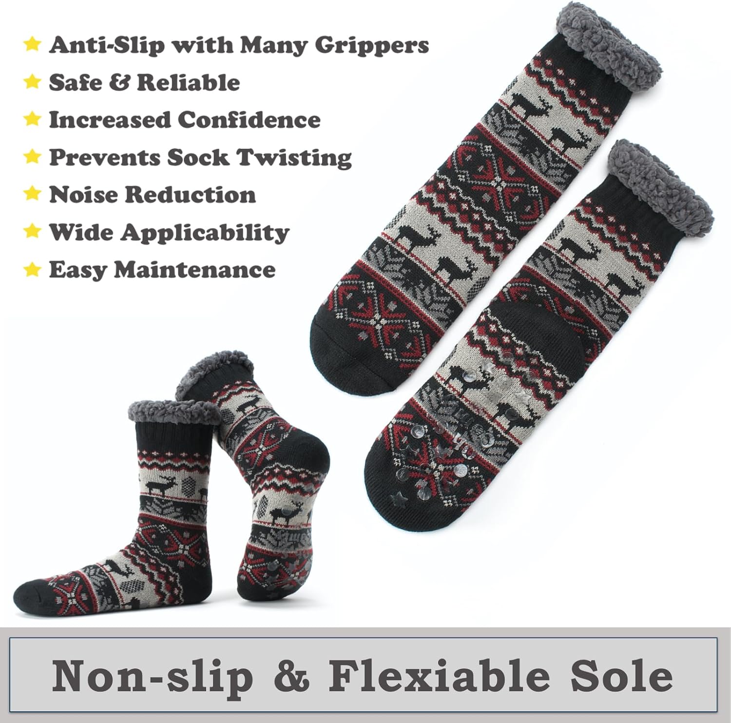 Comfortable Warm Mens Slipper Socks