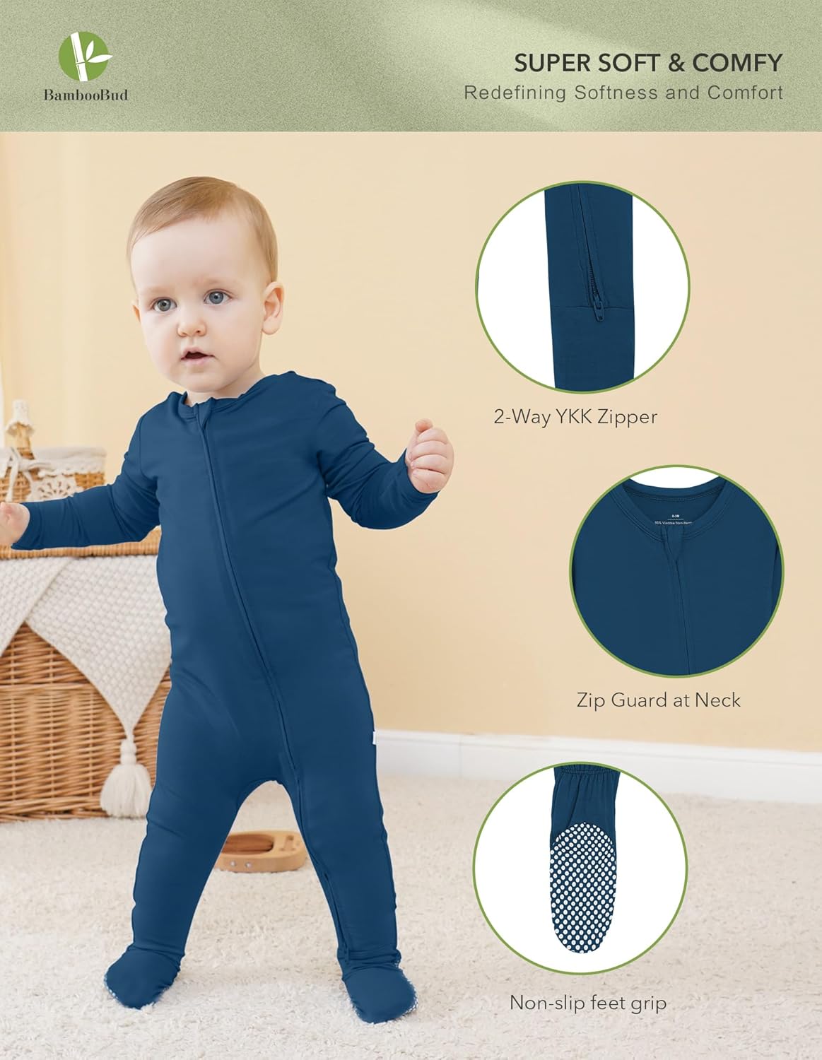 BambooBud Bamboo Rompers for Newborns