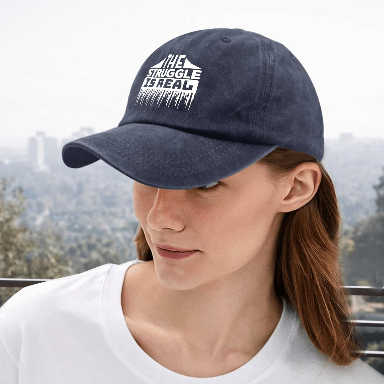 Struggle Is Real Gardening Hat in Black for Men and Boys