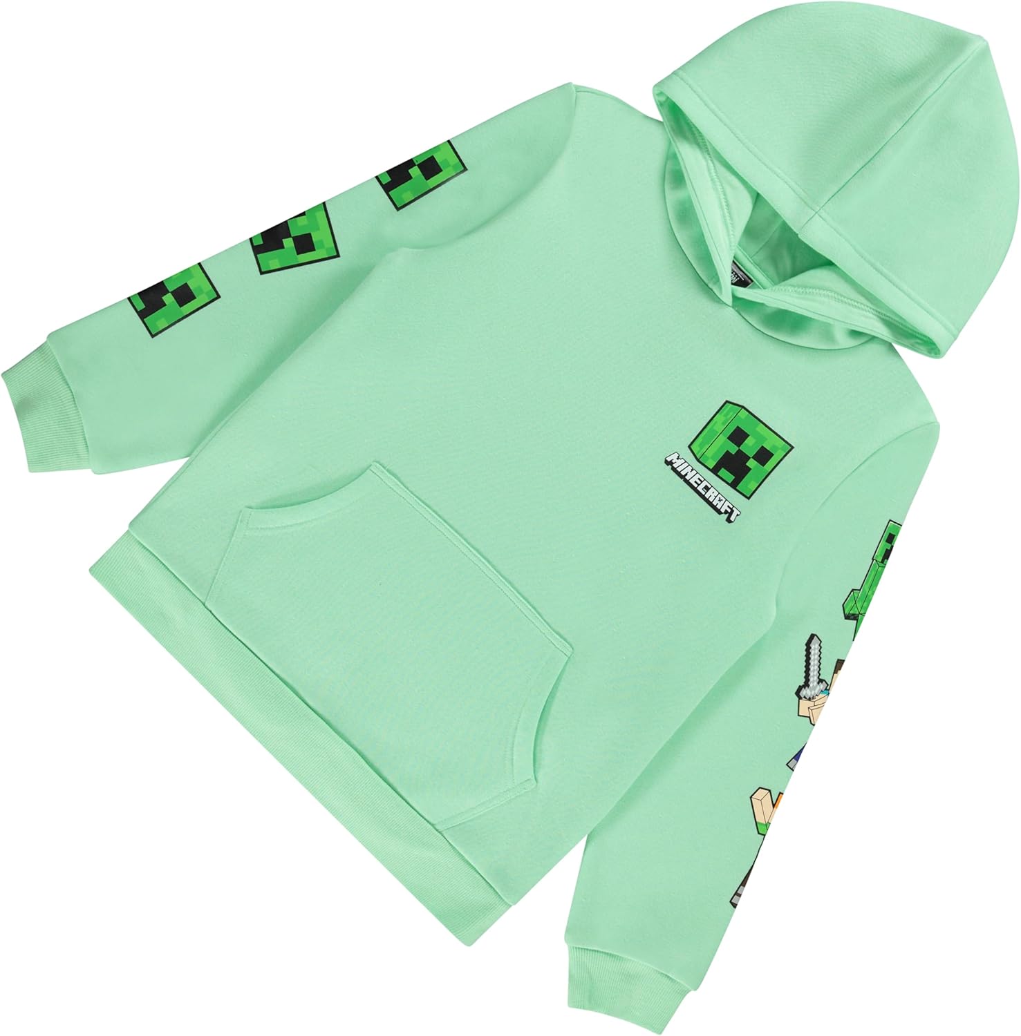 Minecraft Boys Video Game Hoodie Black Green