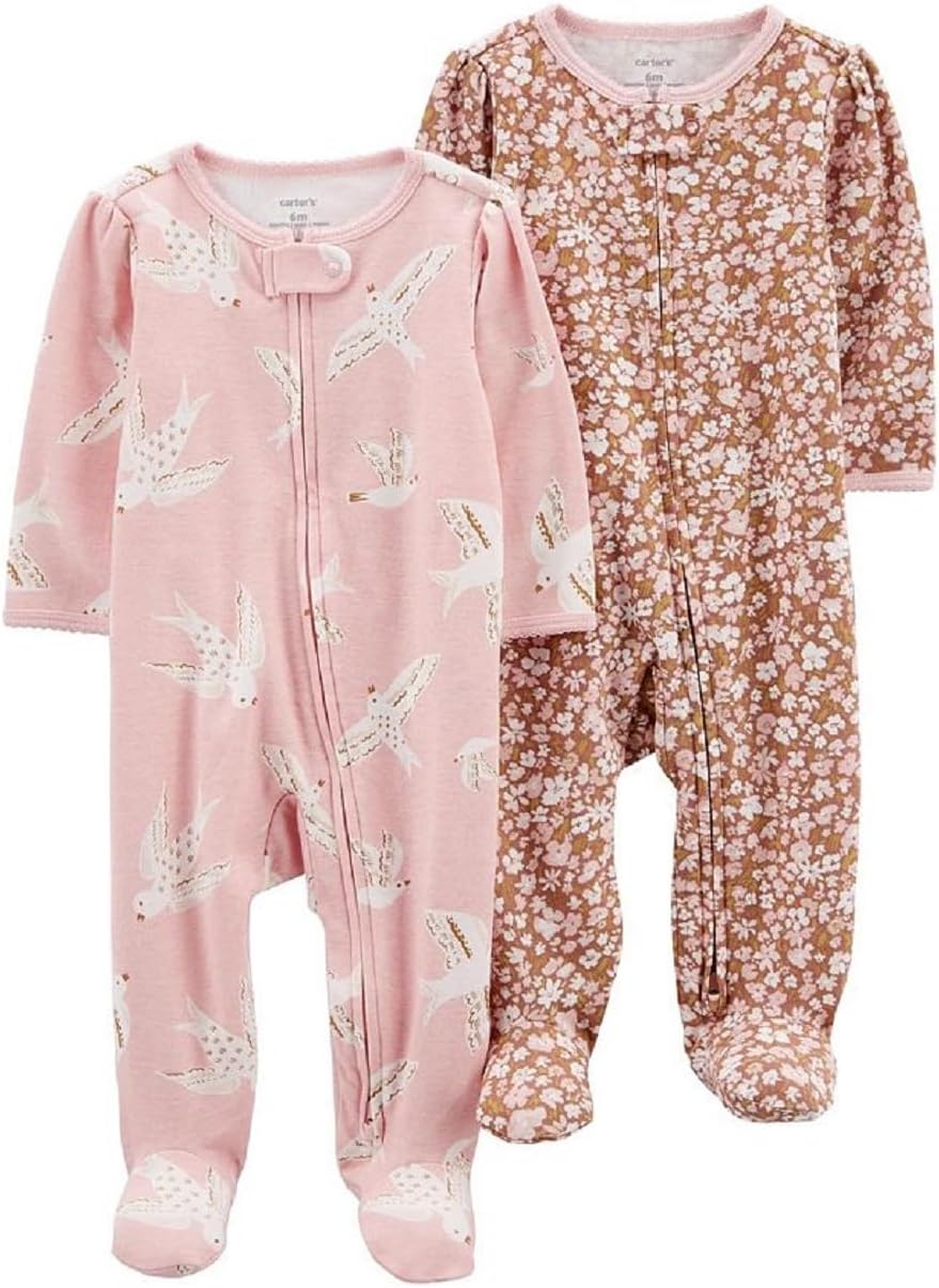 Carters Girls Snug Fit Footie Sleepers