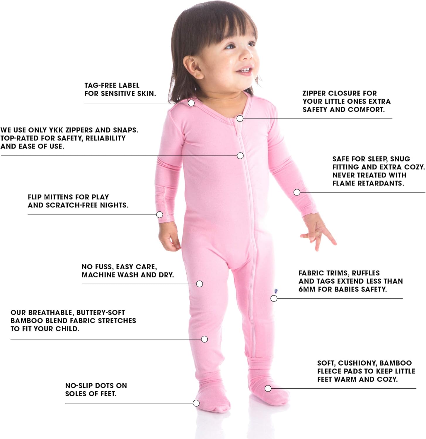 KicKee Ruffle Footie with Zipper