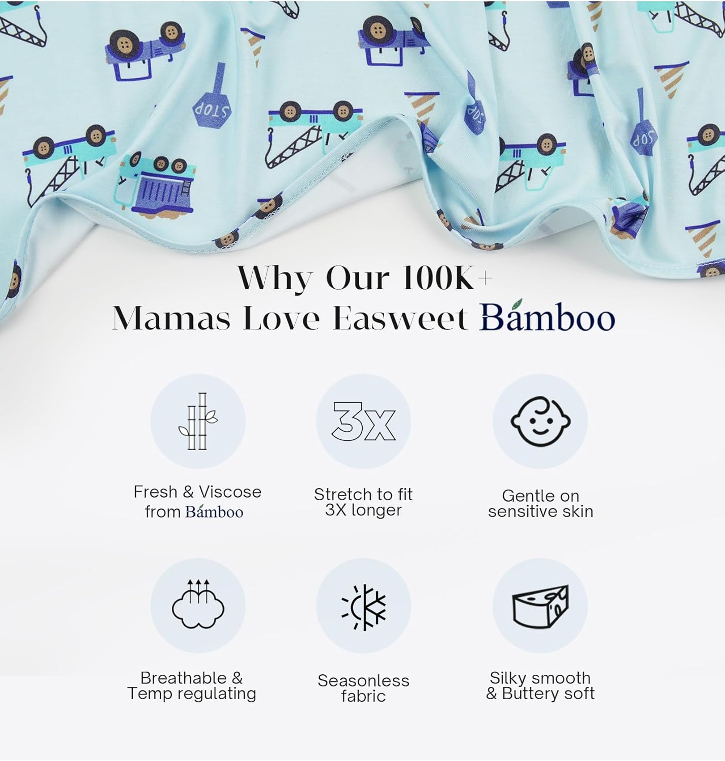 EASWEET Bamboo Viscose Pajamas for Baby Girls Soft Stretchy and Adorable