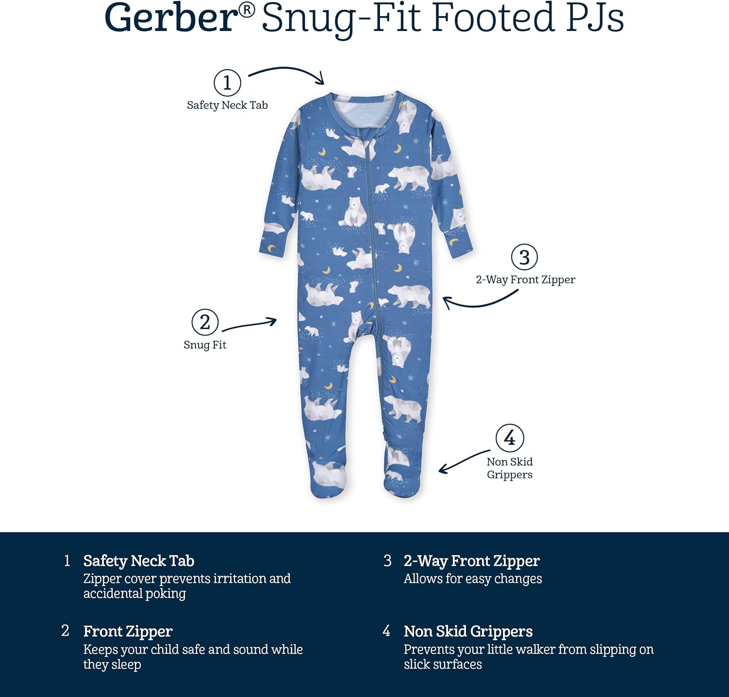 Gerber Baby Girls Toddler Buttery-Soft Pajamas