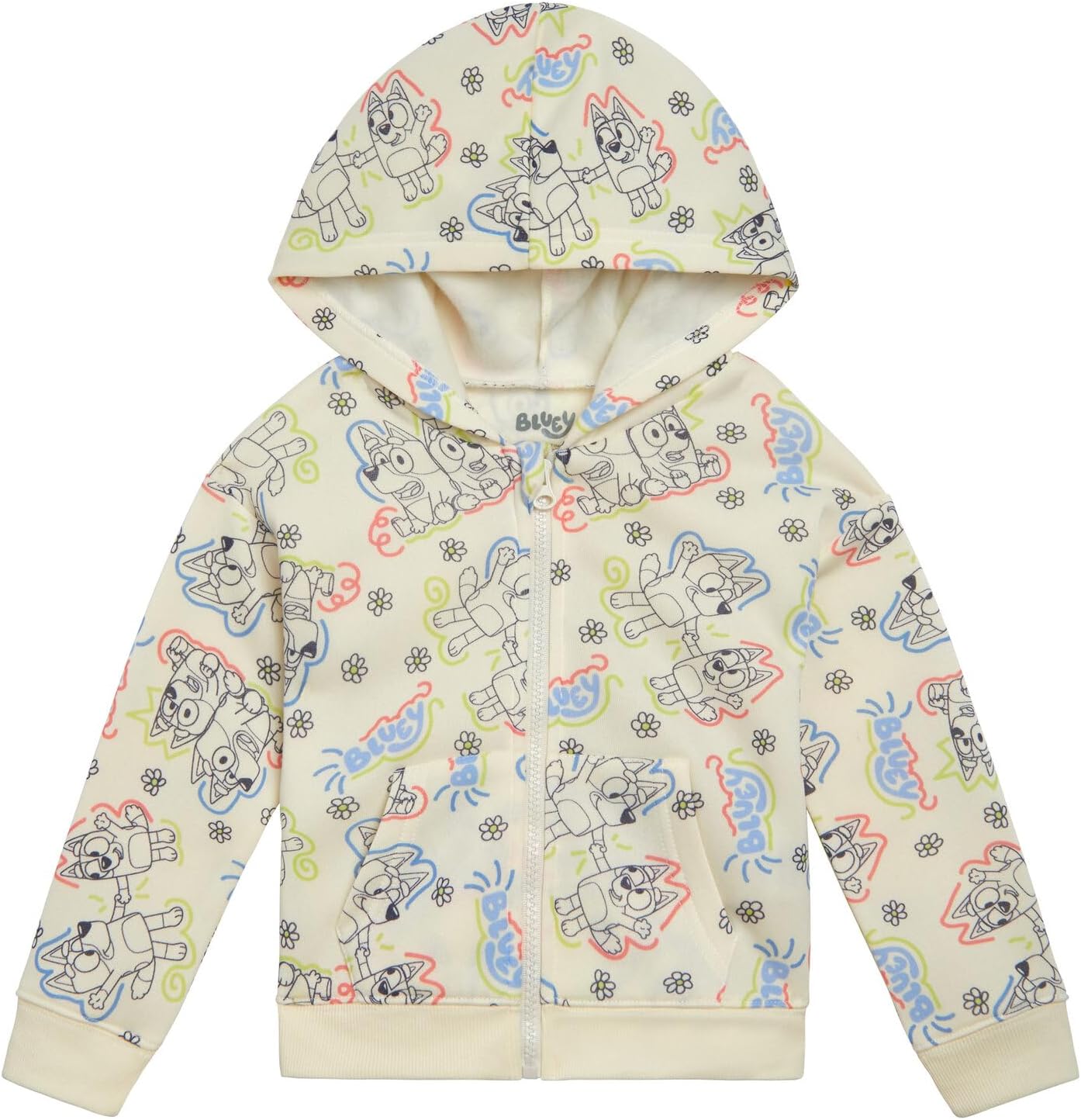 Bluey Cozy Sherpa Zip-Up Hoodie Toddler Big Kids